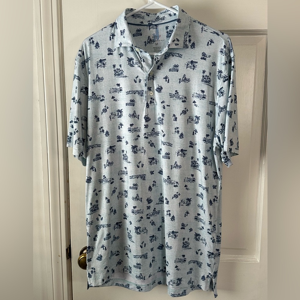 Johnnie-O Tiki Patterned Golf Polo Shirt